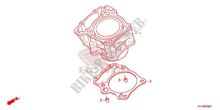 CYLINDER for Honda CBR 250 R ABS RED 2012