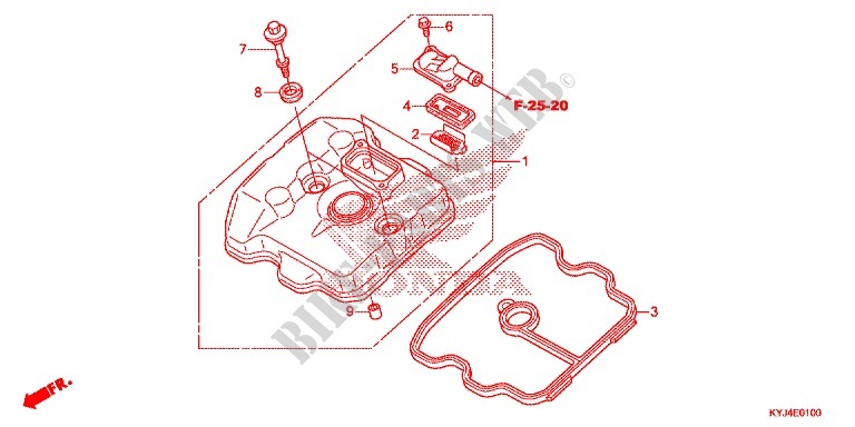 CYLINDER HEAD COVER for Honda CBR 250 R ABS 2013