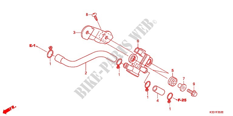 AIR INJECTION SOLENOID VALVE for Honda CBR 250 R ABS WHITE 2016