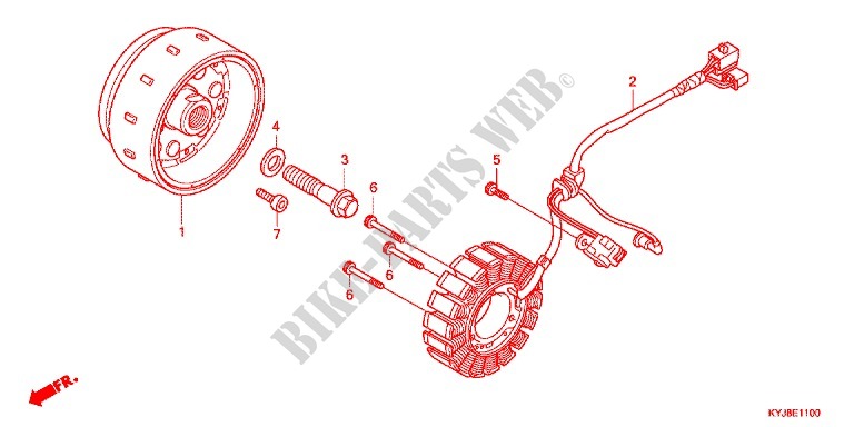 LEFT CRANKCASE COVER   ALTERNATOR (2) for Honda CBR 250 R TRICOLOR 2011