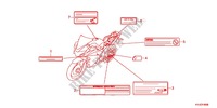 CAUTION LABEL (1) for Honda CBR 250 R PRETO 2012