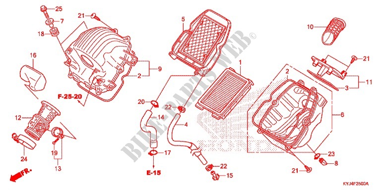 FRONT COVER   AIR CLEANER for Honda CBR 250 R 2012