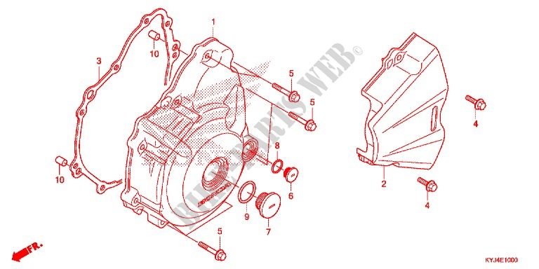 LEFT CRANKCASE COVER   ALTERNATOR (2) for Honda CBR 250 R 2012