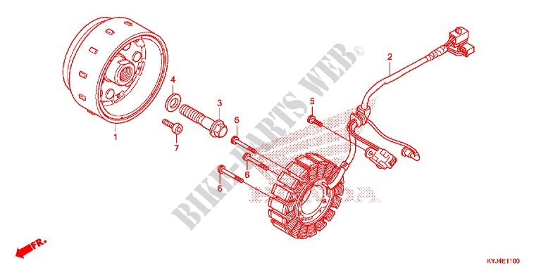 LEFT CRANKCASE COVER   ALTERNATOR (2) for Honda CBR 250 R 2012