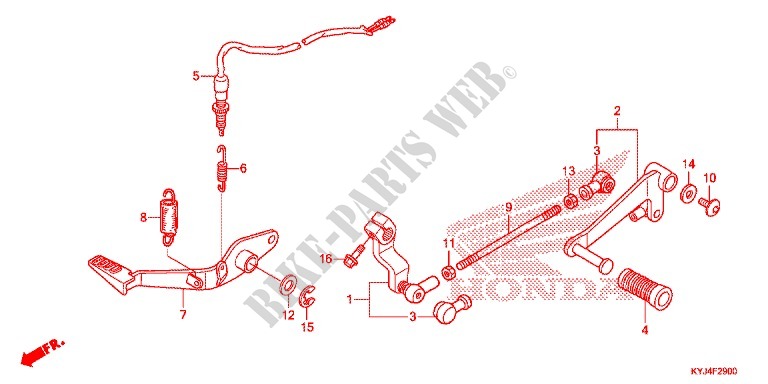 PEDAL for Honda CBR 250 R 2013