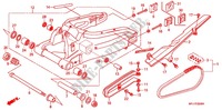 SWINGARM   CHAIN CASE for Honda CBR 600 RR TRICOLOR, RED 2011