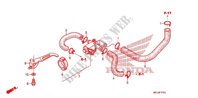 AIR INJECTION CONTROL VALVE for Honda CBR 600 RR BLACK 2011