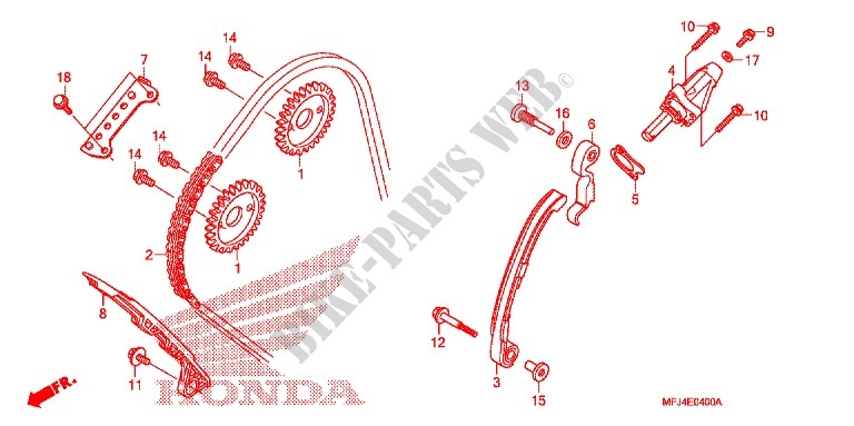 CAM CHAIN   TENSIONER for Honda CBR 600 RR BLACK 2011
