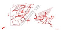 TANK COVER for Honda CBR 600 RR BLACK 2012