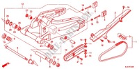 SWINGARM   CHAIN CASE for Honda CBR 600 RR HRC TRICOLOR 2013