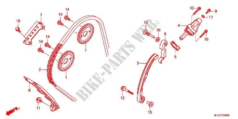 CAM CHAIN   TENSIONER for Honda CBR 600 RR HRC TRICOLOR 2013