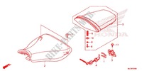 SINGLE SEAT (2) for Honda CBR 600 RR RED 2013