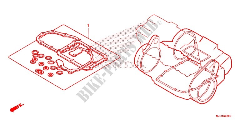 GASKET KIT for Honda CBR 600 RR RED 2013