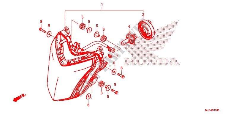 HEADLIGHT for Honda CBR 650 F ABS 2015