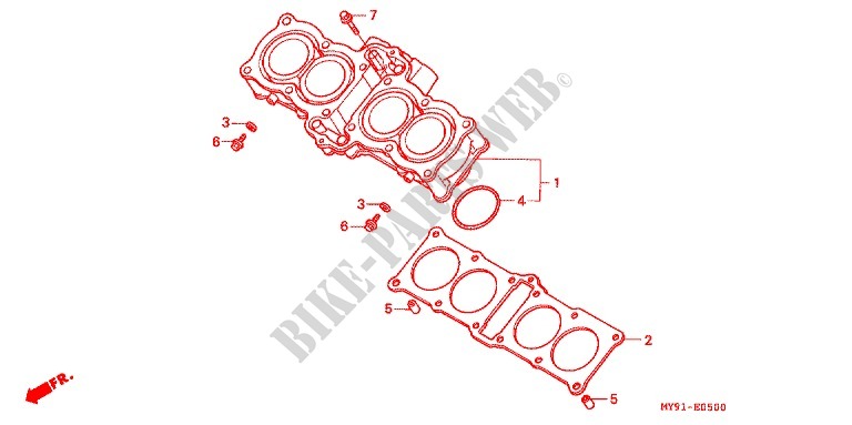 CYLINDER for Honda CB 400 SUPER FOUR TWO TONES 1992