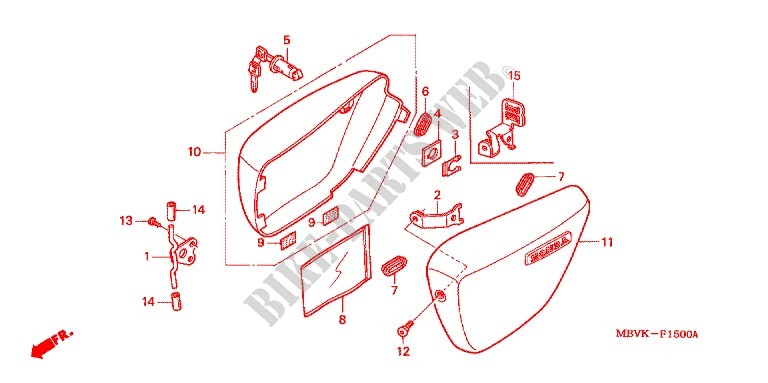 SIDE COVERS for Honda CB 400 SS J/A 2002