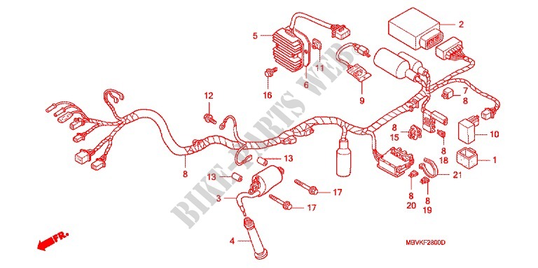 WIRE HARNESS   IGNITION COIL (CB400SS2) for Honda CB 400 SS 3J 2003