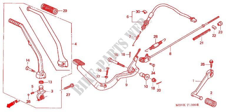 KICK STARTER ARM   BRAKE PEDAL   GEAR LEVER for Honda CB 400 SS J/B 2004