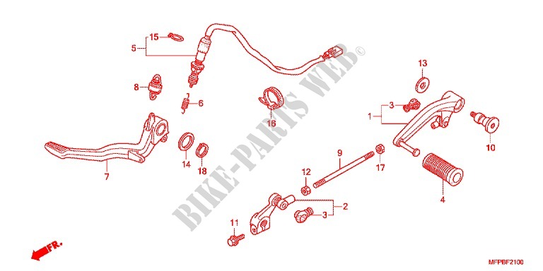 PEDAL for Honda CB 1300 SUPER FOUR TOURING 2011