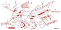STICKERS (4) for Honda CB 400 SUPER BOL D\'OR VTEC REVO Solid color with half cowl 2008
