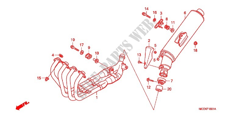 EXHAUST MUFFLER (CB4008/S8/A8/SA8) for Honda CB 400 SUPER BOL D\'OR ABS VTEC REVO 2008