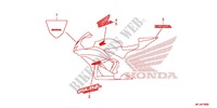 STICKERS (1) for Honda CBR 600 R ABS RED 2012