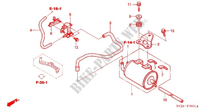 AIR INJECTION SYSTEM (CBR900RR'02,'03) for Honda CBR 954 RR 2002