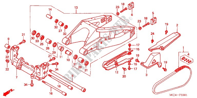 SWING ARM (CBR900RR'02,'03) for Honda CBR 954 RR 2003