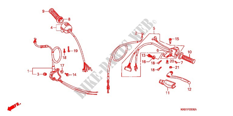 LEVER   SWITCH   CABLE (CBX125FE/H/N) for Honda CBX 125 1992
