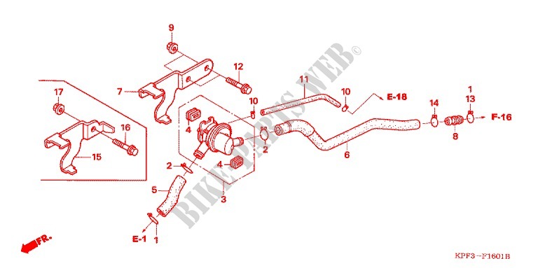 AIR INJECTION CONTROL VALVE for Honda CBX 250 TWISTER 2007