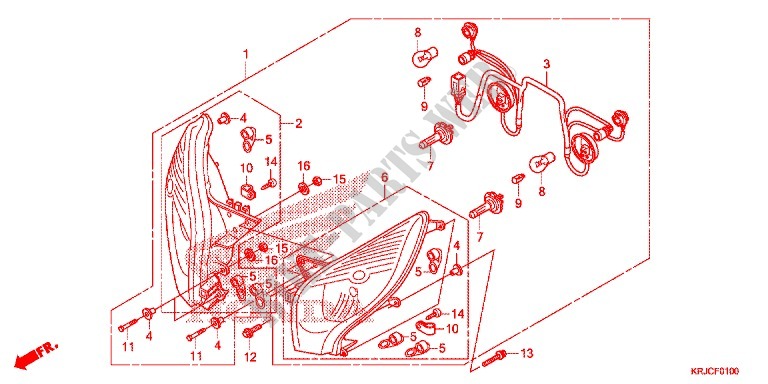 HEADLIGHT for Honda S WING 125 ABS 2ED 2012