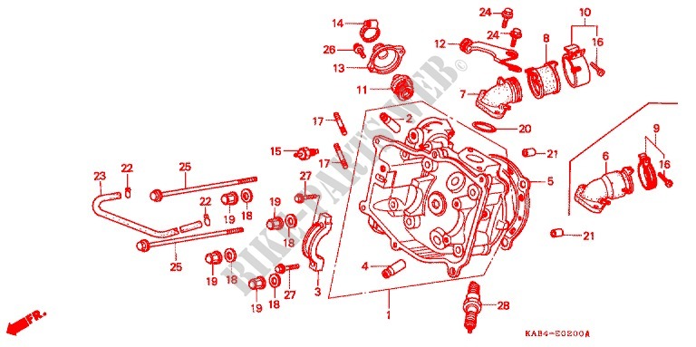 CYLINDER HEAD COVER for Honda CH 250 ELITE 1989