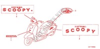 STICKERS (1) for Honda 50 CREA SCOOPY SILVER 2003