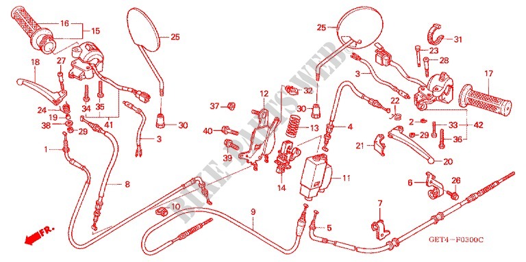 LEVER   SWITCH   CABLE (1) for Honda 50 METROPOLITAN 2003