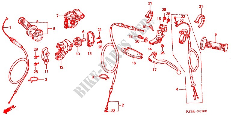 LEVER   SWITCH   CABLE (CR250R'02,'03) for Honda CR 250 R 2003