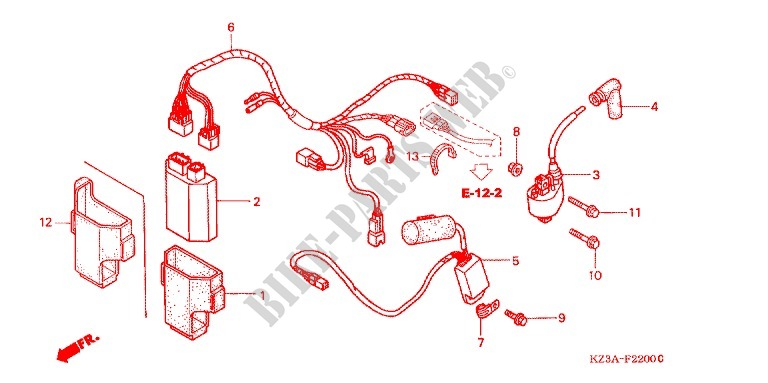 WIRE HARNESS for Honda CR 250 R 2004