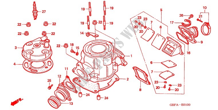 CYLINDER HEAD COVER for Honda CR 80 R 2002