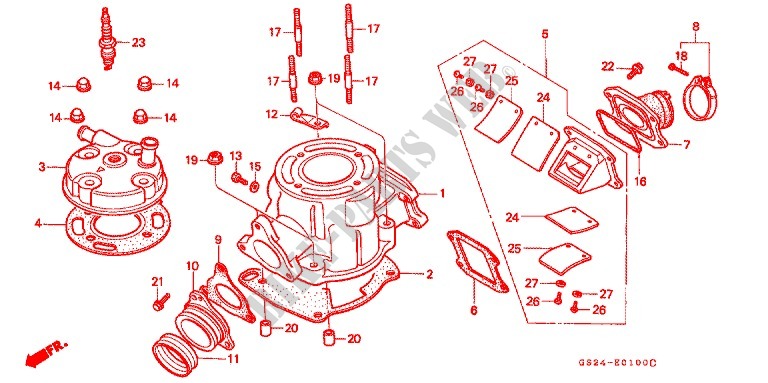 CYLINDER HEAD COVER for Honda CR 80 R 1995