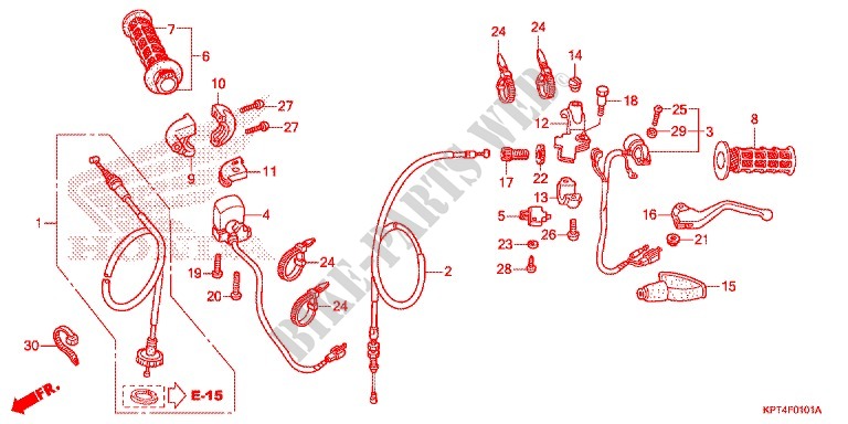 LEVER   SWITCH   CABLE ('06 '11) for Honda CRF 150 F 2008