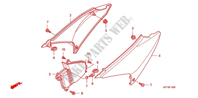 SIDE COVERS for Honda CRF 150 F 2012