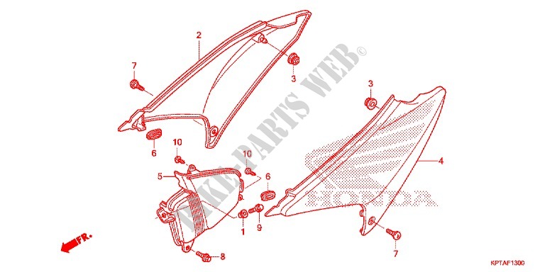 SIDE COVERS for Honda CRF 150 F 2013