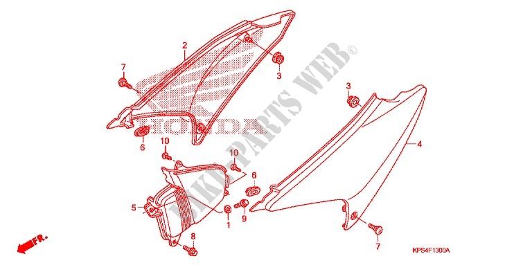 SIDE COVERS for Honda CRF 230 F 2003