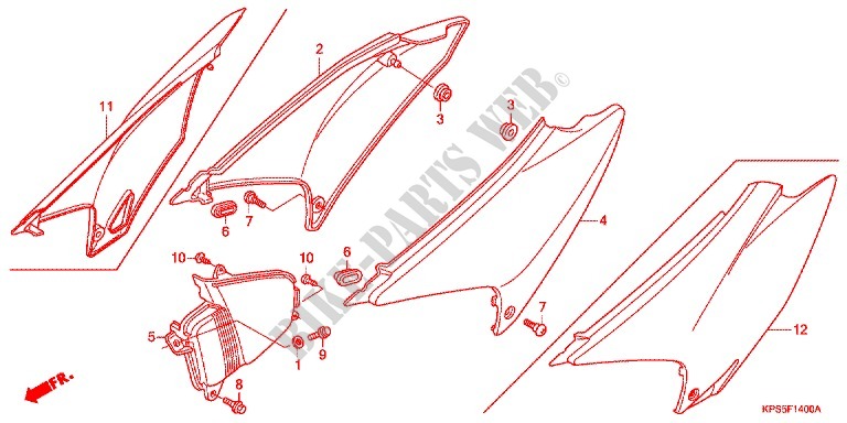 SIDE COVERS for Honda CRF 230 F 2007