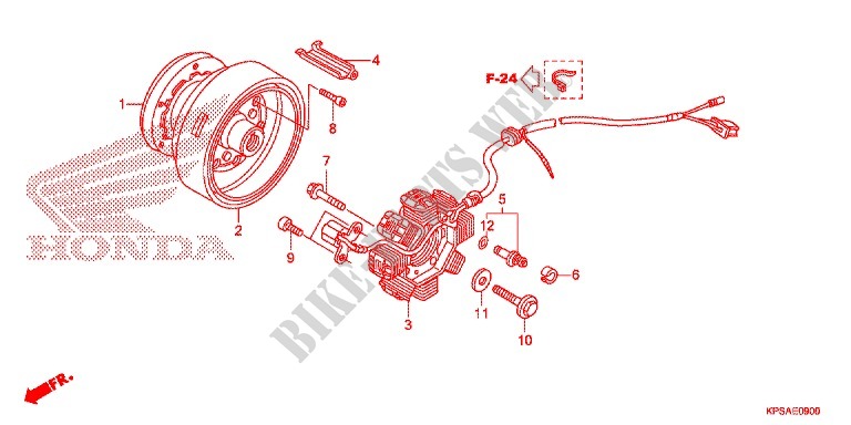 LEFT CRANKCASE COVER   ALTERNATOR (2) for Honda CRF 230 F 2012