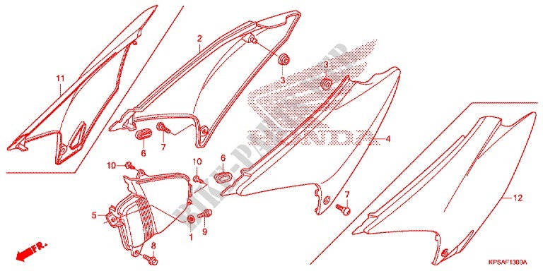 SIDE COVERS for Honda CRF 230 F 2012