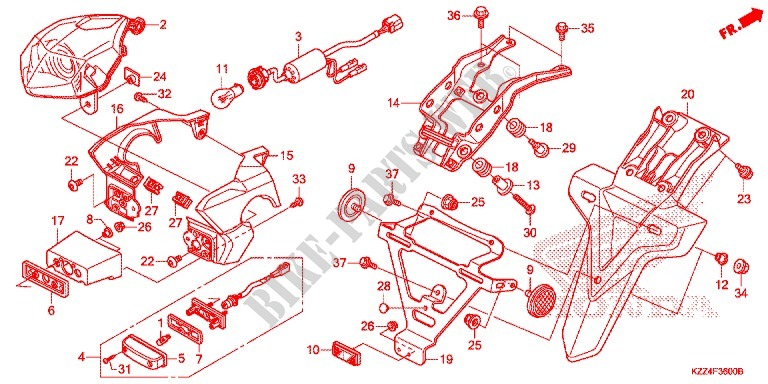 TAILLIGHT (2) for Honda CRF 250 L 2013