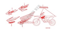 STICKERS (CRF250X'04,'05,'06,'07) for Honda CRF 250 X 2004
