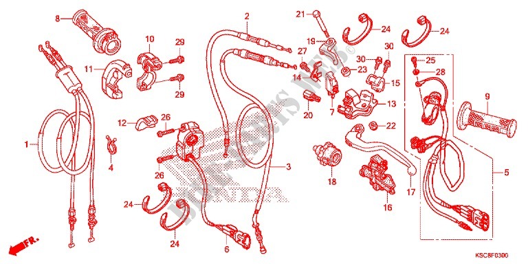 LEVER   SWITCH   CABLE (1) for Honda CRF 250 X 2013