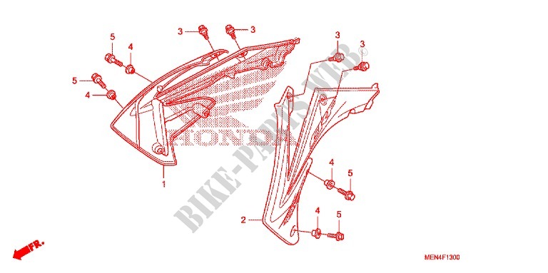 RADIATOR SIDE PANELS for Honda CRF 450 R 2011