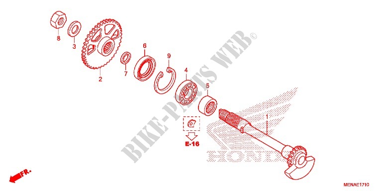 CRANKSHAFT   PISTON   BALANCER (2) for Honda CRF 450 R 2013